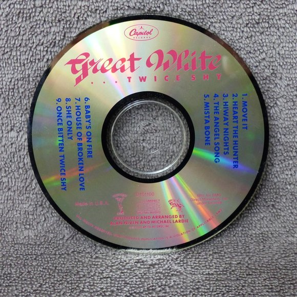 Great White Twice Shy CD 1989 Capital Club Print BMG Direct Marketing D 101100 - Picture 7 of 11